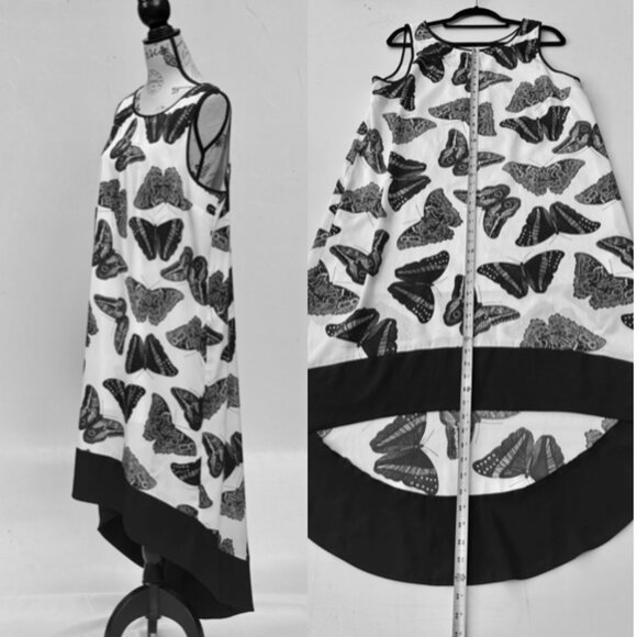 Kenzie Butterflies - Hi-Low / B&W Summer dress for work, play, and vacay! - Picture 2 of 4